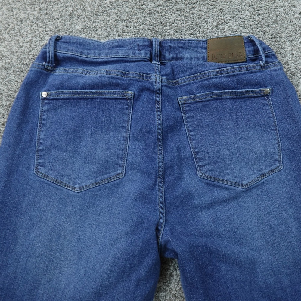 Judy Blue Jeans Womens 18W Dark Denim Pants High Rise Flare Bell Bottom Stretch - Picture 10 of 12